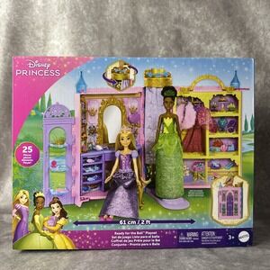 Disney Princess Closet Playset Mattel 25 Accessories Ready for the Ball NEW
